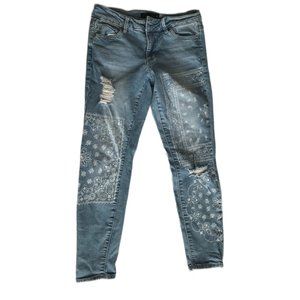 Cred NY Denim Jeans Bandana Print